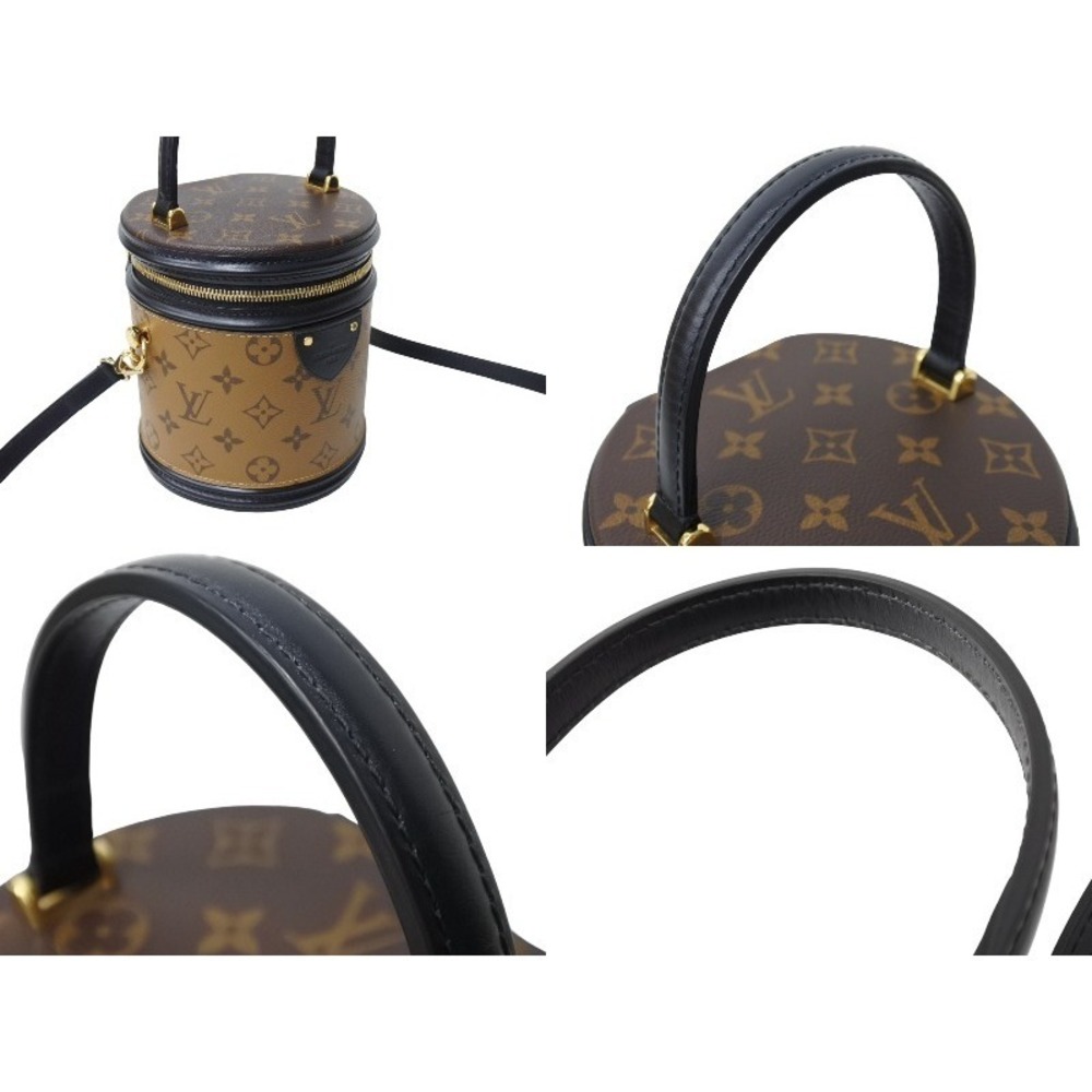 LOUIS VUITTON Cannes Shoulder Bag Monogram Reverse Brown Black - Picture 4 of 9